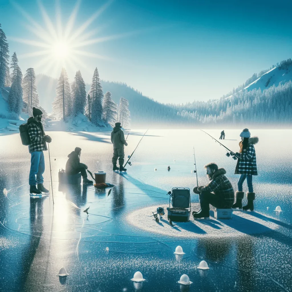 Crystal Lake Ice Fishing Perch Trout