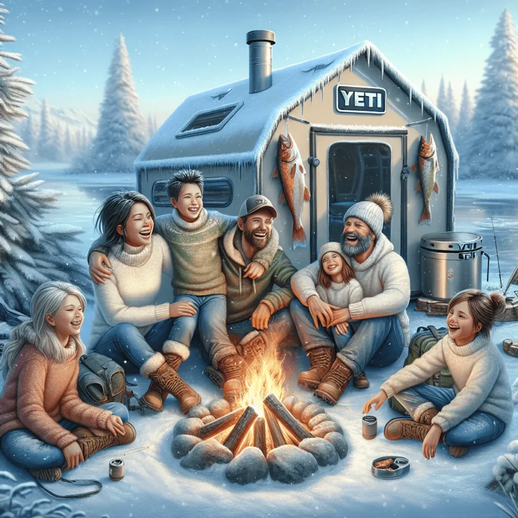 Family-Friendly Adventures Await You Inside a Yeti Ice Fishing Trailer or Yeti Ice Fishing House